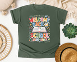 Welcome Back To School Book 2026-2027 Bright in Moss Comfort Colors 1717 tee