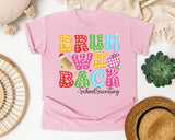 Bruh We Back School Secretary Bright in Blossom Comfort Colors 1717 tee