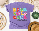 Bruh We Back School Secretary Bright in Violet Comfort Colors 1717 tee
