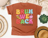 Bruh We Back School Secretary Bright in Yam Comfort Colors 1717 tee