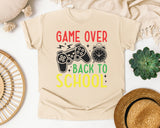 Game Over Back To School Alarm Clock in Ivory Comfort Colors 1717 tee