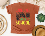Game Over Back To School Alarm Clock in Yam Comfort Colors 1717 tee
