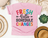 Fresh Outta Schedule Changes in Blossom Comfort Colors 1717 tee