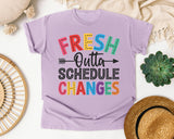 Fresh Outta Schedule Changes in Orchid Comfort Colors 1717 tee