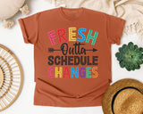 Fresh Outta Schedule Changes in Yam Comfort Colors 1717 tee