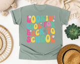 Lookin Cool For Back To School Retro in Bay Comfort Colors 1717 tee