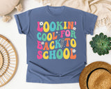 Lookin Cool For Back To School Retro in Blue Jean Comfort Colors 1717 tee