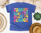 Lookin Cool For Back To School Retro in Flo Blue Comfort Colors 1717 tee