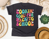 Lookin Cool For Back To School Retro in Graphite Comfort Colors 1717 tee