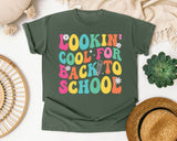 Lookin Cool For Back To School Retro in Moss Comfort Colors 1717 tee