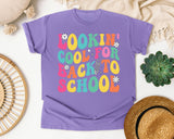 Lookin Cool For Back To School Retro in Violet Comfort Colors 1717 tee