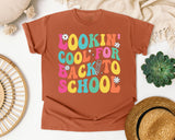 Lookin Cool For Back To School Retro in Yam Comfort Colors 1717 tee