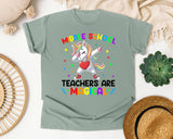 Middle School Teachers Are Magical Unicorn in Bay Comfort Colors 1717 tee