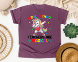 Middle School Teachers Are Magical Unicorn in Berry Comfort Colors 1717 tee