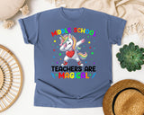 Middle School Teachers Are Magical Unicorn in Blue Jean Comfort Colors 1717 tee