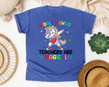 Middle School Teachers Are Magical Unicorn in Flo Blue Comfort Colors 1717 tee