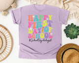 Happy First Day Of School School Psychologist Bright in Orchid Comfort Colors 1717 tee