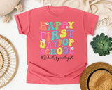 Happy First Day Of School School Psychologist Bright in Watermelon Comfort Colors 1717 tee