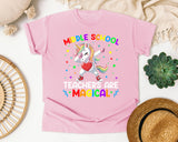 Middle School Teachers Are Magical Unicorn Bright in Blossom Comfort Colors 1717 tee