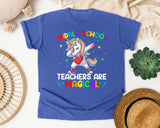Middle School Teachers Are Magical Unicorn Bright in Flo Blue Comfort Colors 1717 tee