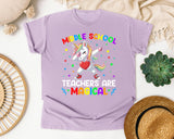 Middle School Teachers Are Magical Unicorn Bright in Orchid Comfort Colors 1717 tee