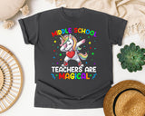 Middle School Teachers Are Magical Unicorn Bright in Pepper Comfort Colors 1717 tee