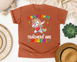Middle School Teachers Are Magical Unicorn Bright in Yam Comfort Colors 1717 tee