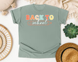 Back To School Pencil Line in Bay Comfort Colors 1717 tee