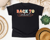 Back To School Pencil Line in Black Comfort Colors 1717 tee