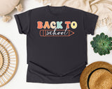 Back To School Pencil Line in Graphite Comfort Colors 1717 tee