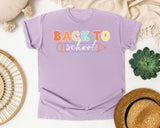 Back To School Pencil Line in Orchid Comfort Colors 1717 tee