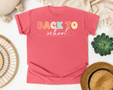 Back To School Pencil Line in Watermelon Comfort Colors 1717 tee