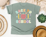 Back To School Apple Pencils Pastel in Bay Comfort Colors 1717 tee