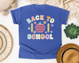 Back To School Apple Pencils Pastel in Flo Blue Comfort Colors 1717 tee