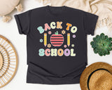 Back To School Apple Pencils Pastel in Graphite Comfort Colors 1717 tee