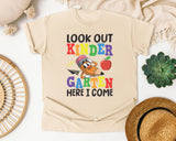 Look Out Kindergarten Here I Come Pencil Bright in Ivory Comfort Colors 1717 tee