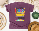 Back To School And Looking Cool Bus Bright in Berry Comfort Colors 1717 tee