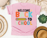 Welcome Back To School Pencil Sun in Blossom Comfort Colors 1717 tee