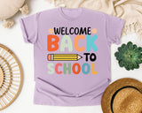 Welcome Back To School Pencil Sun in Orchid Comfort Colors 1717 tee