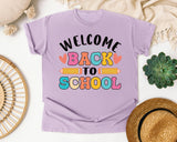 Welcome Back To School Pencils Hearts in Orchid Comfort Colors 1717 tee