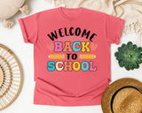Welcome Back To School Pencils Hearts in Watermelon Comfort Colors 1717 tee