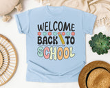 Welcome Back To School Flowers Pencil in Chambray Comfort Colors 1717 tee