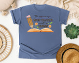 The Influence Of A Good Teacher Cannot Be Erased in Blue Jean Comfort Colors 1717 tee