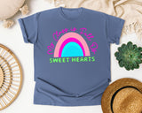 My Class Is Full Of Sweet Hearts in Blue Jean Comfort Colors 1717 tee