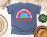 Beaching Not Teaching in Blue Jean Comfort Colors 1717 tee