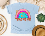 Beaching Not Teaching in Chambray Comfort Colors 1717 tee