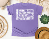 Brisket Bacon Ribs And Freedom White graphic tee in Violet