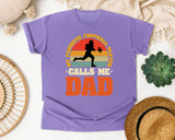 My Favorite Football Player Calls Me Dad graphic tee in Violet