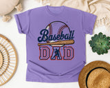 Baseball Dad Bat Retro graphic tee in Violet