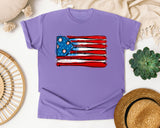 Baseball Bats American Flag graphic tee in Violet